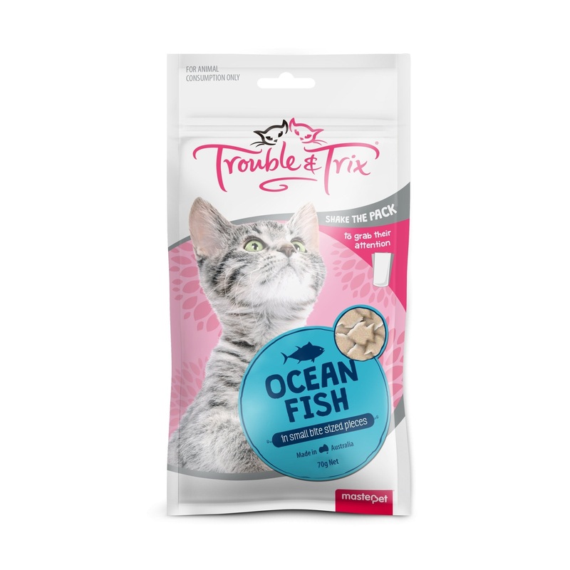 Trouble & Trix Cat Treats Ocean Fish 70g ZZZ