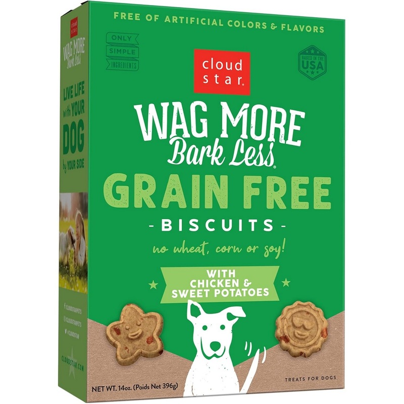 Wag More Bark Less Crunchy Grain Free Chicken Sweet Potato Dog Treats 14oz