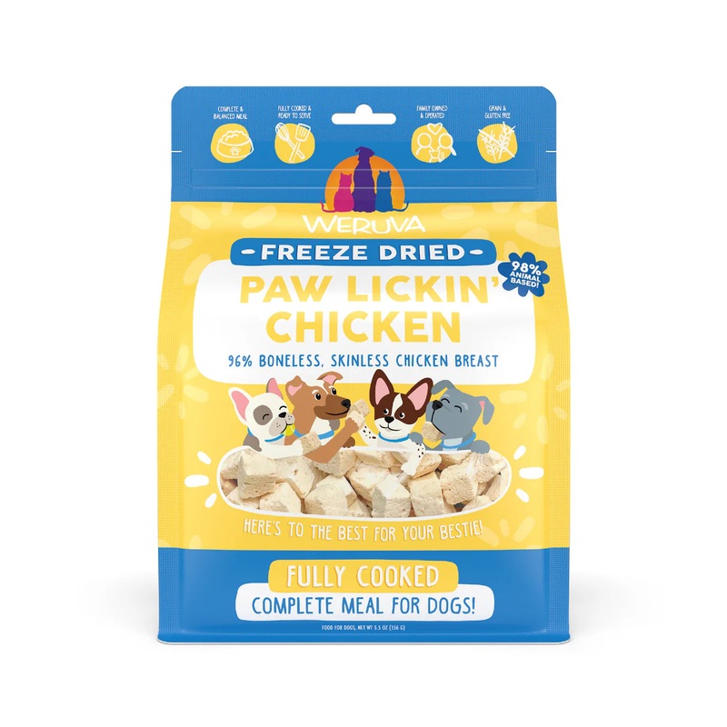 Weruva Dog Freeze Dried Dog Food - Paw Lickin' Chicken - 13oz Pouch