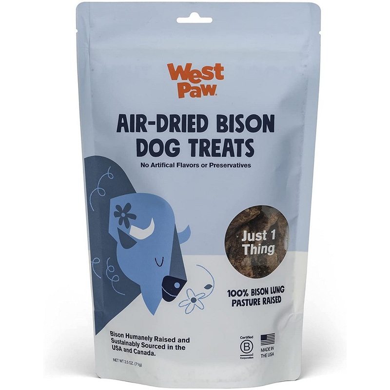 West Paw Air Dried Bison Lungs Dog Treats 2.5oz