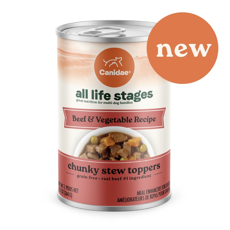Canidae All Life Stages Chunky Stew Toppers Wet Dog Food - Beef & Veggie - 12oz Can