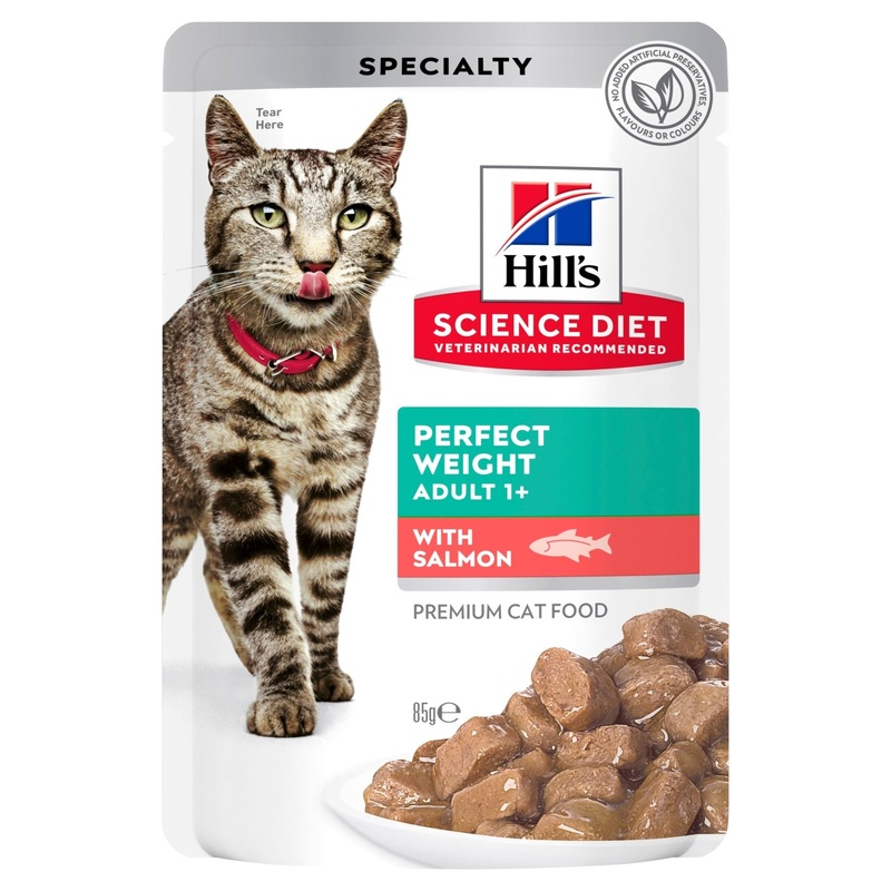 Hill's Science Diet Adult Perfect Weight Salmon Cat Food pouches 85g
