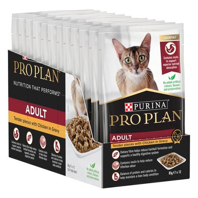 Pro Plan Cat Wet Pouches Adult Chicken 12x85g