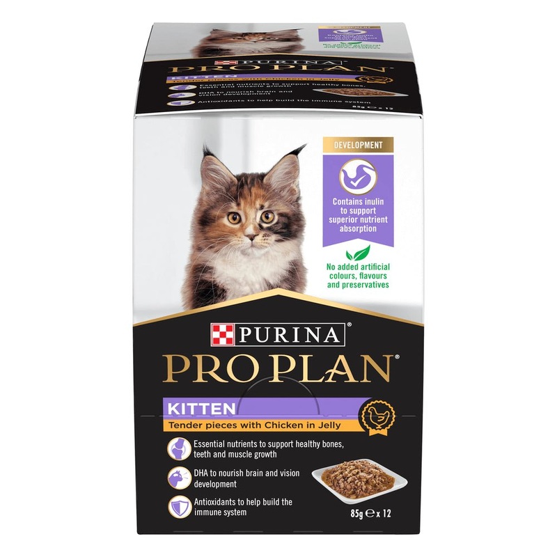 Pro Plan Cat Wet Pouches Kitten Chicken 12x85g
