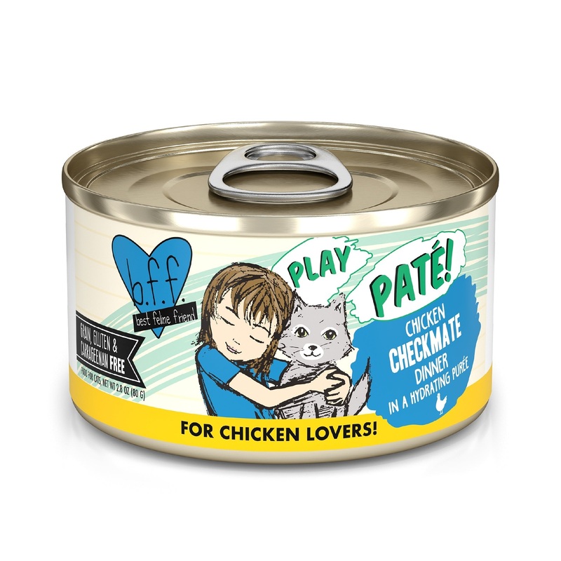 BFF Play Pate Chicken Checkmate Canned Cat Food 2.8oz