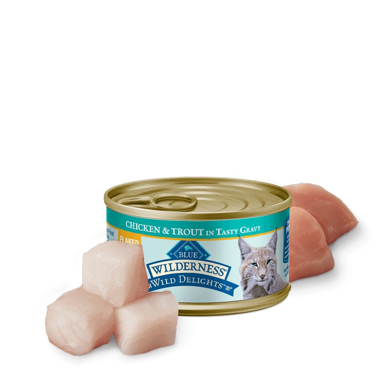 Blue Buffalo BLUE Wilderness Wild Delights Wet Cat Food - Flaked Chicken & Turkey - 5.5oz Can
