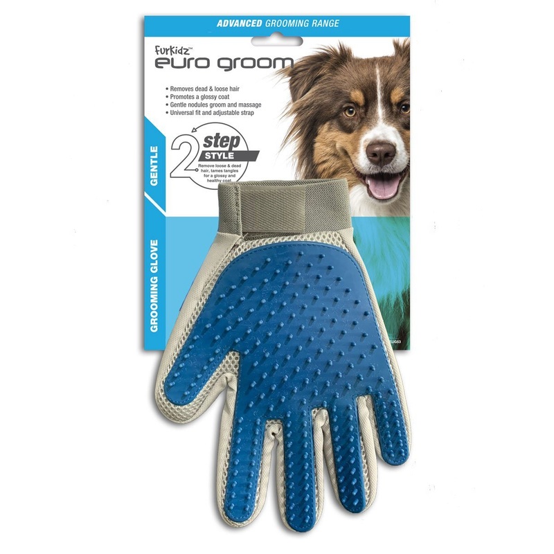 Euro Groom Pet Grooming Glove Dark Blue