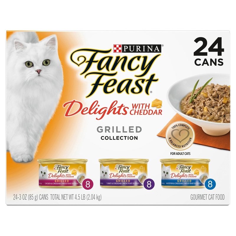 Fancy Feast Grilled Cheddar Delights Variety 85gx24