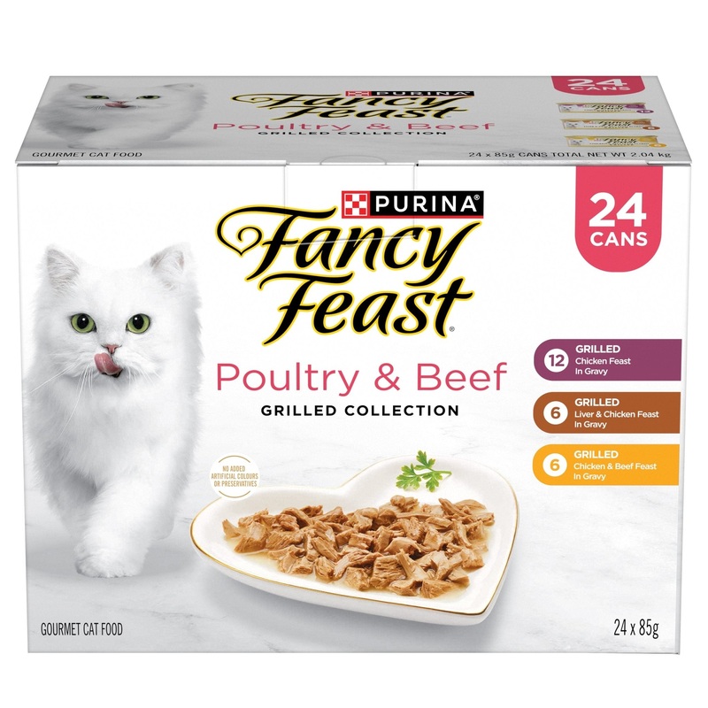 Fancy Feast Grilled Poultry Beef Variety 85gx24
