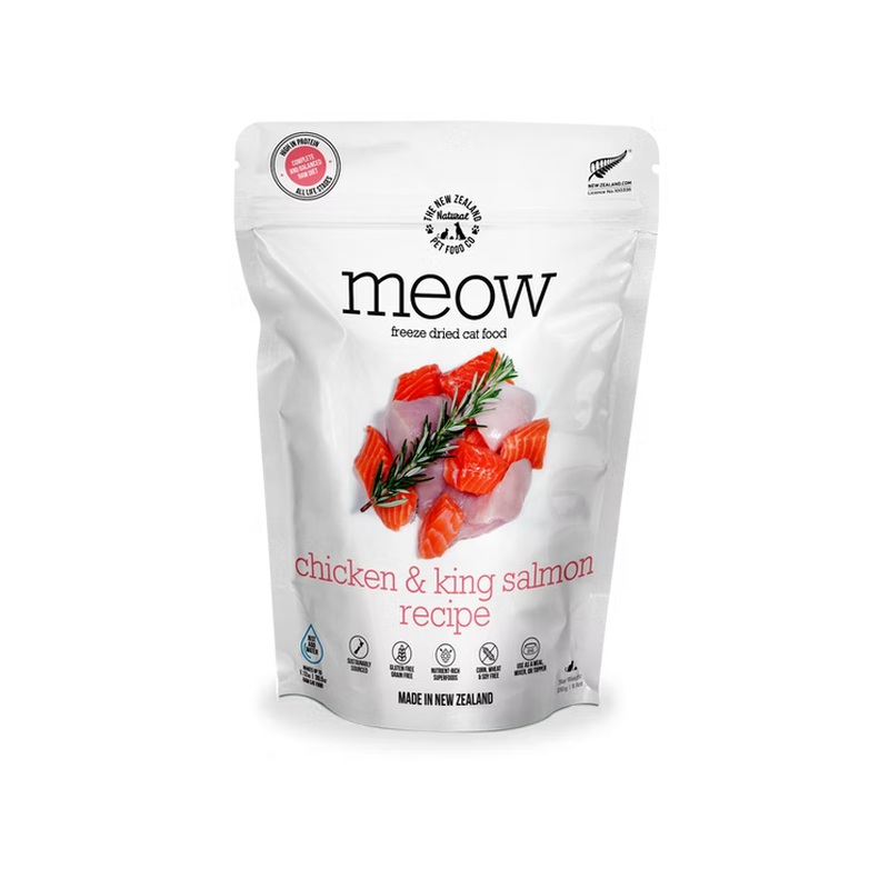 New Zealand Natural Pet Co Meow Freeze Dried Cat Food - Chicken & King Salmon - 9.9oz Bag
