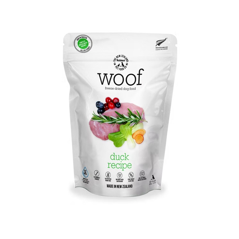 New Zealand Natural Pet Co Woof Freeze Dried Dog Food - Duck - 9.9oz Bag