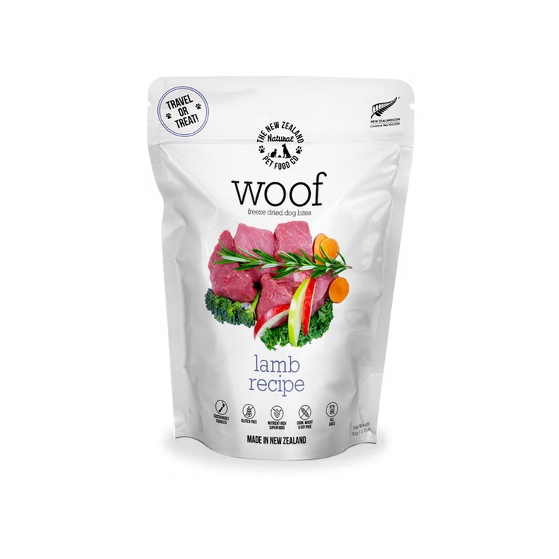 New Zealand Natural Pet Co Woof Freeze Dried Dog Treats - Lamb - 1.76oz Bag