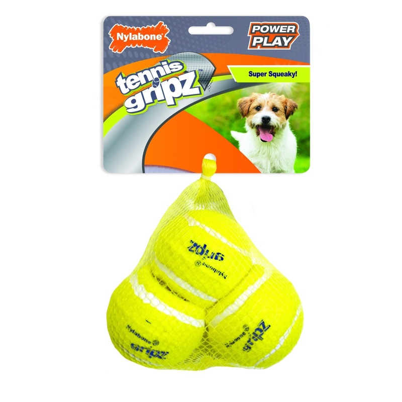 Nylabone Nyla Play Squeaky Tennis Ball 3 Pack