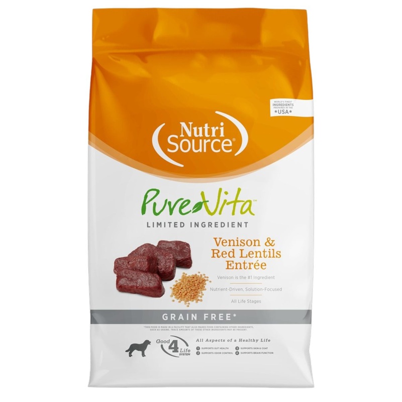 PureVita Venison & Red Lentils Grain Free Dry Dog Food 4lb
