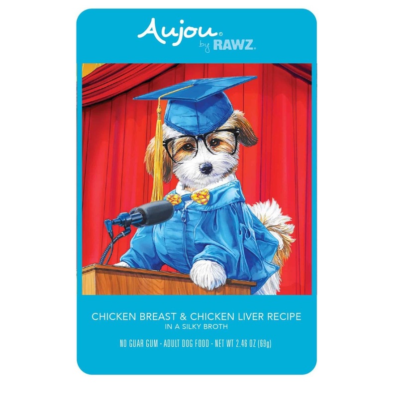 Rawz Aujou Chicken Breast & Chicken Liver Dog Food Recipe 2.46oz