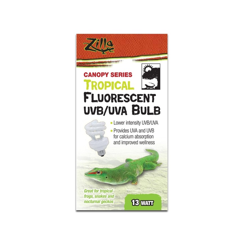 ZILLA Tropical Fluorescent UVB/UVA Bulb, 13 Watts