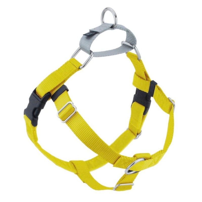 2 Hounds Design Freedom No-Pull Dog Harness - Medium 1" 24-28" - Yellow