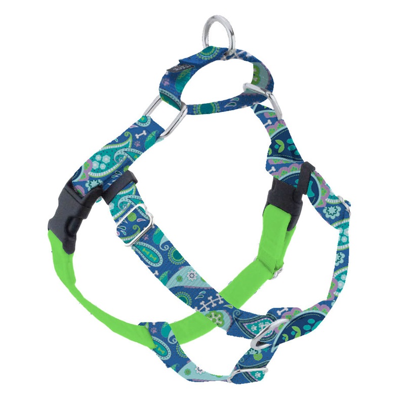 2 Hounds Design Freedom No-Pull Dog Harness - Medium 1" x 28-28" - Paw Paisley