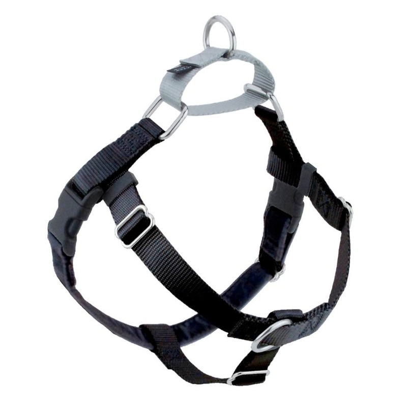 2 Hounds Design Freedom No-Pull Dog Harness - Medium 5/8" 24-28" - Black