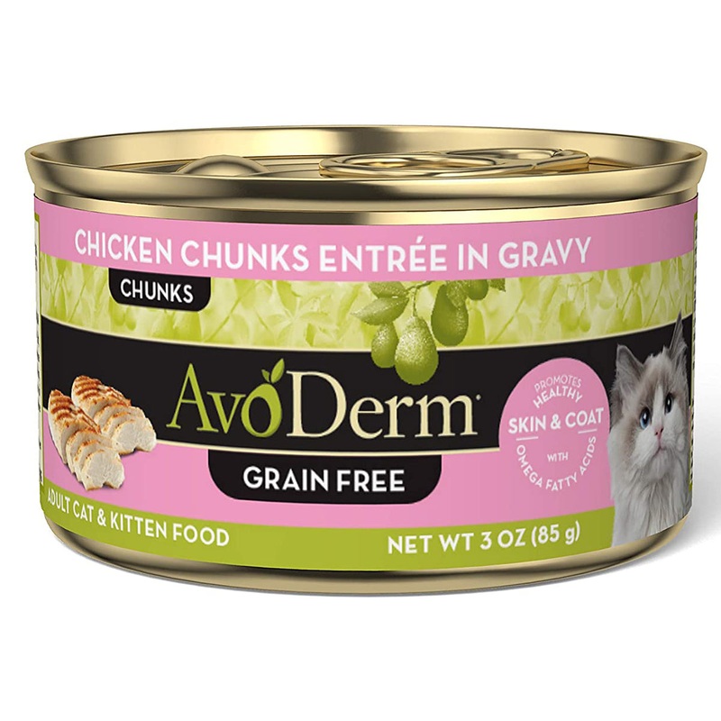 AvoDerm Grain-Free Wet Cat Food - Chicken Chunks Entree - 3oz Can