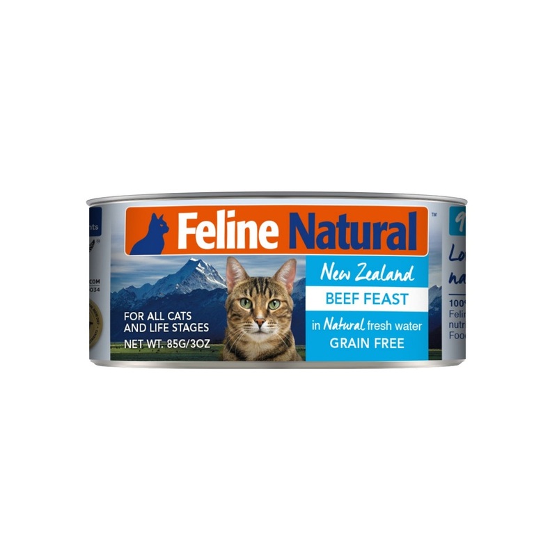 Feline Natural Wet Cat Food - Beef Feast - 3oz Can