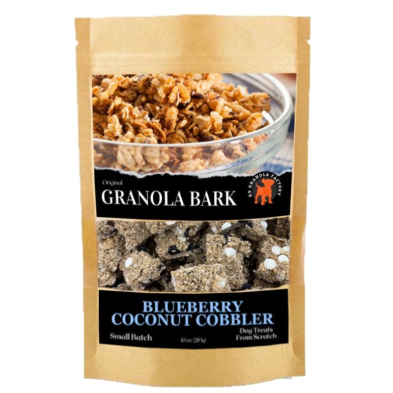 K9 Granola BARK Blueberry Coconut Cobbler Dog Treats 10oz