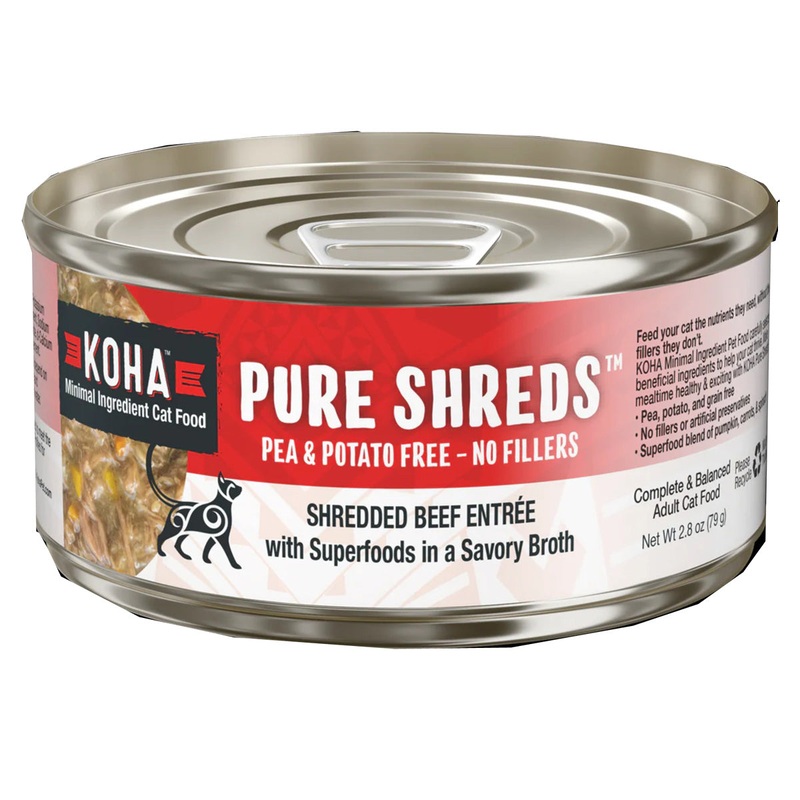 Koha Grain Free Pure Shreds Wet Cat Food - Shredded Beef - 5.5oz Can