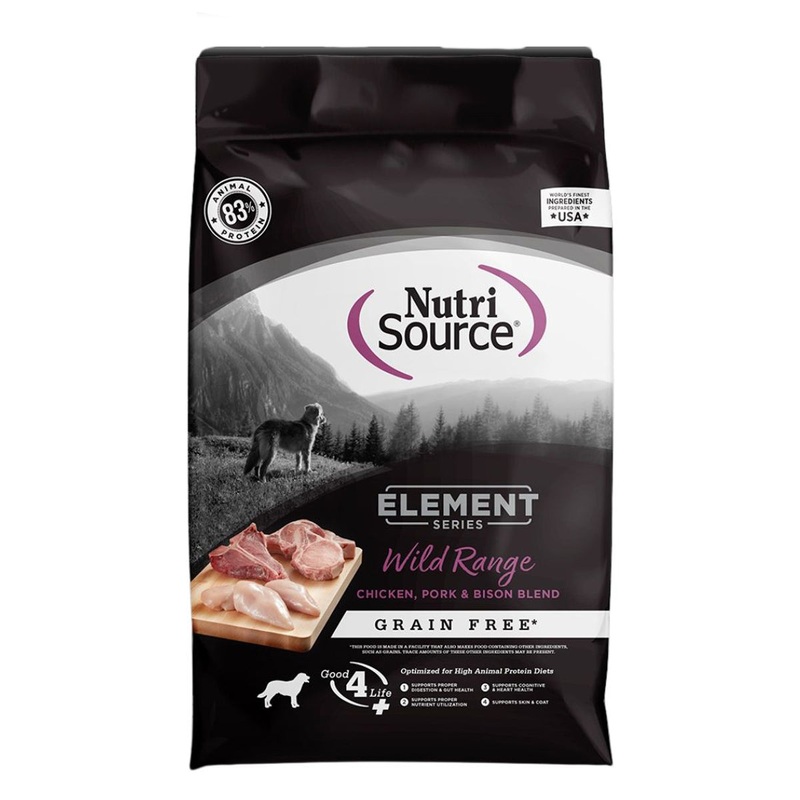 NutriSource Element Series Wild Range Grain Free Dry Dog Food 4lb Bag