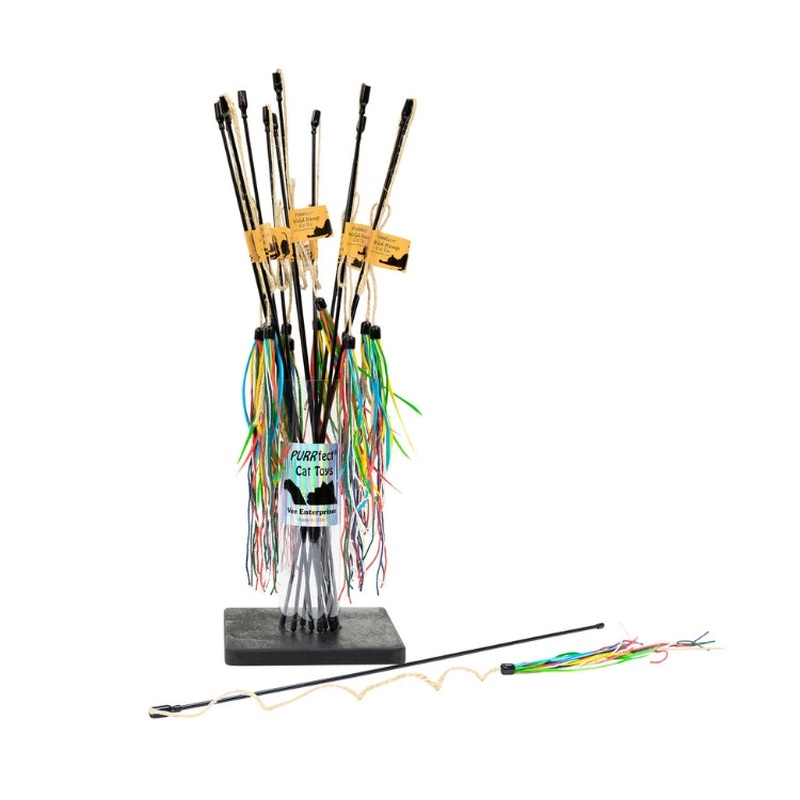 Purrfect Wild Hemp Cat Toy - Wand - 24"