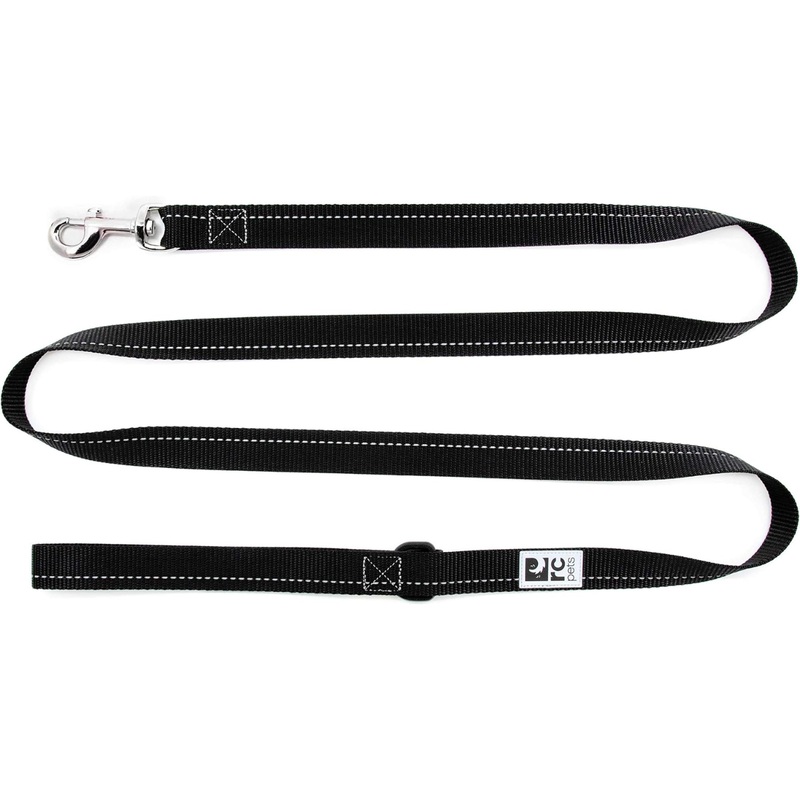 RC PETS Primary Collection Dog Leash, Black, 1" x 6