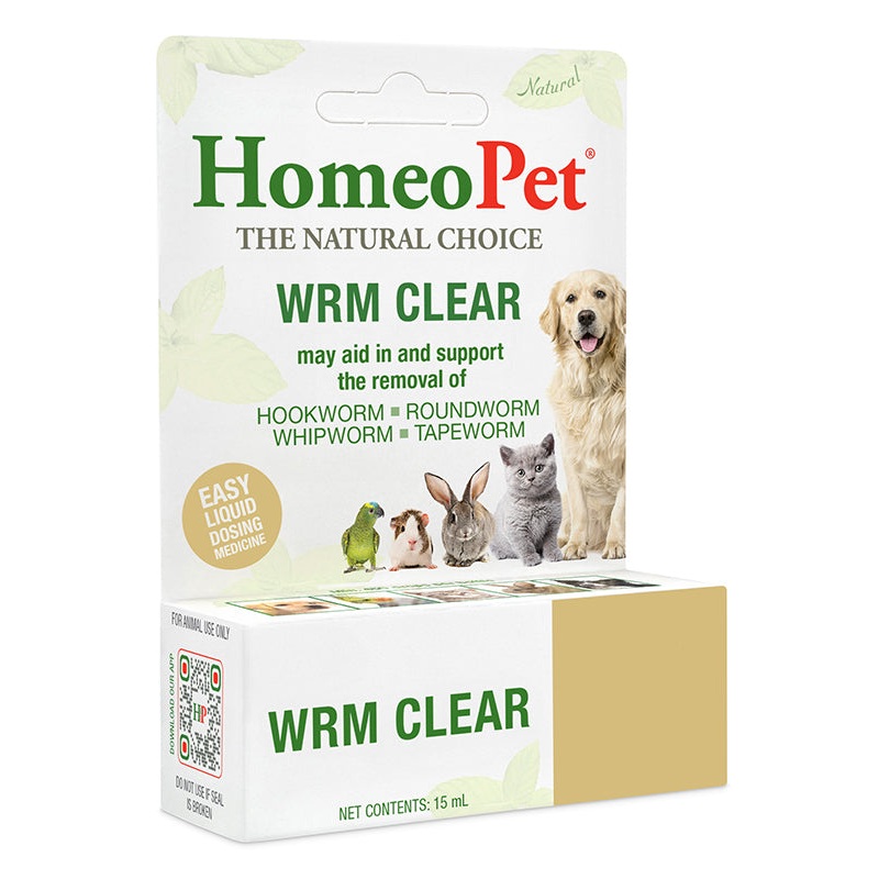 HomeoPet WRM Clear Worm Treatment Multispecies Supplement - 15ml