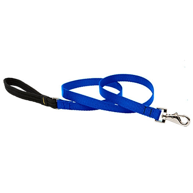 Lupine Medium Dog Basics Padded Handle Leash Blue 6'x1"