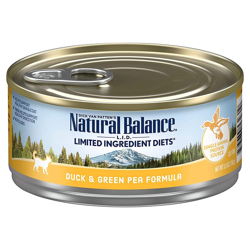 Natural Balance L.I.D Limited Ingredient Diets Wet Cat Food - Duck & Green Pea - 5.5oz Can