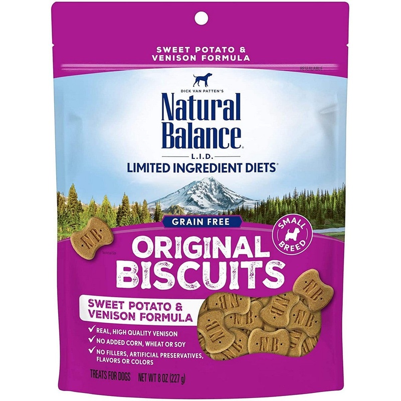 Natural Balance L.I.D. Venison Sweet Potato Biscuits Dog Treats 8oz