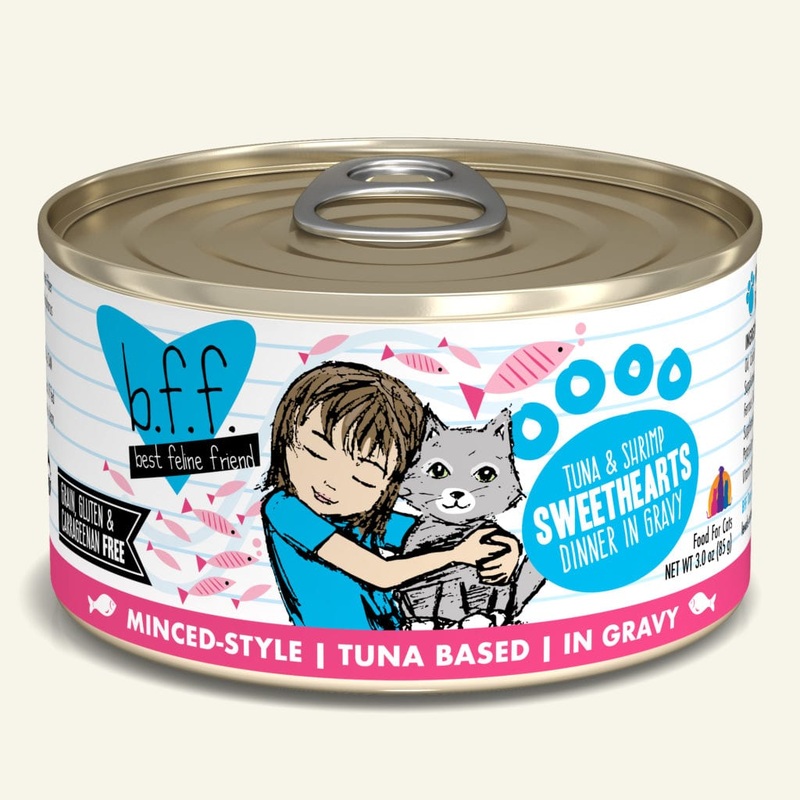 BFF Tuna & Shrimp Sweethearts Dinner in Gravy 3oz