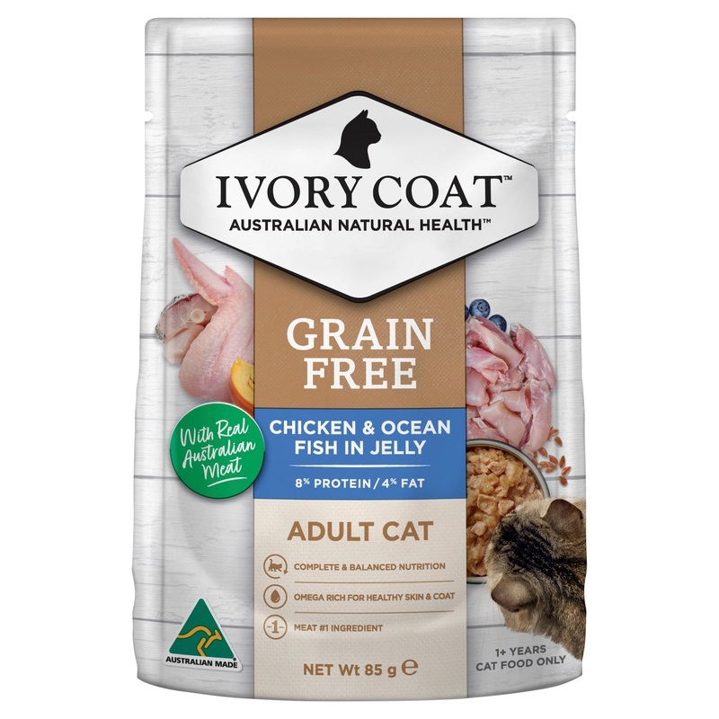 Ivory Coat Cat Wet Food Adult Chicken & Ocean Fish in Jelly 85g