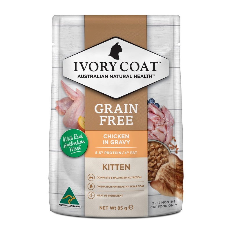 Ivory Coat Kitten Wet Food Chicken in Gravy 12x85g