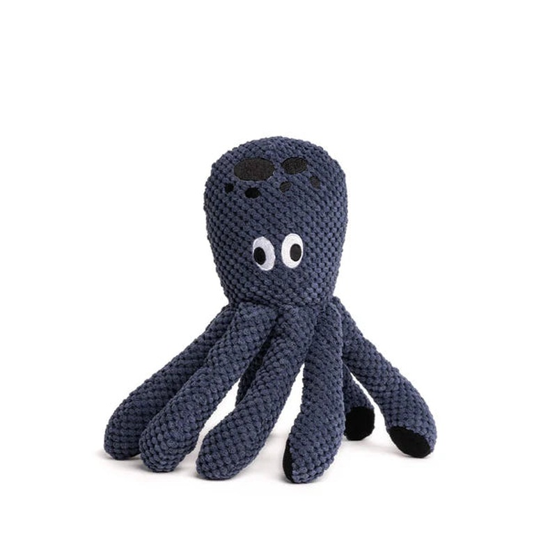 FabDog Floppy Dog Plush Octopus Toy - Small - Blue