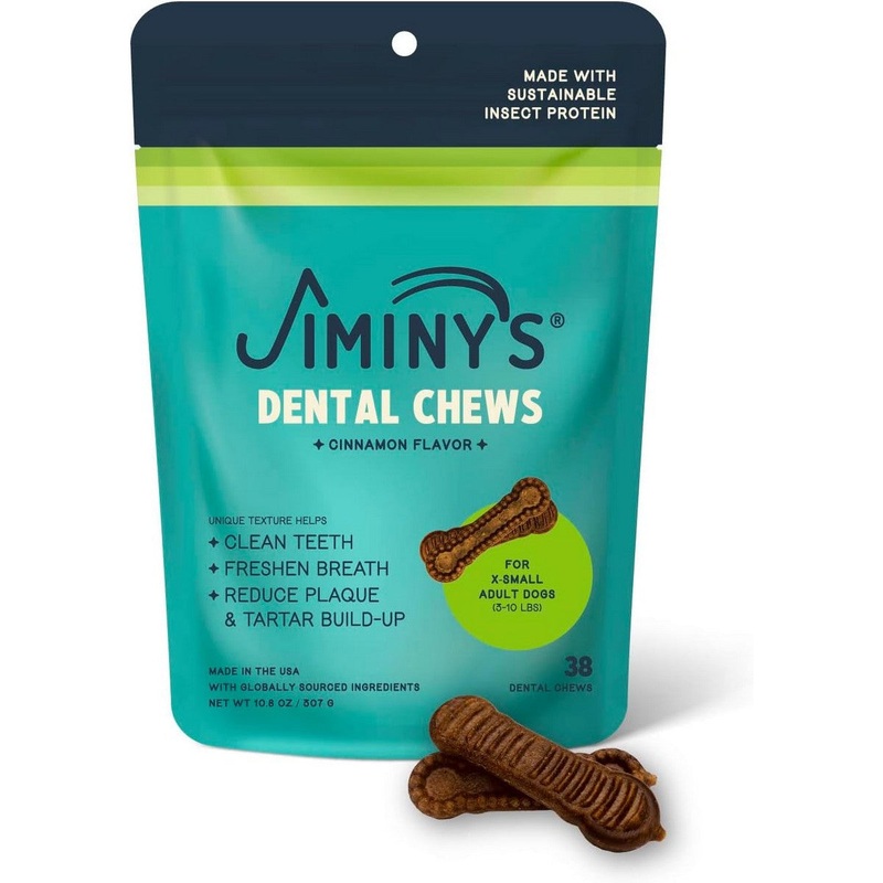 Jiminy's Dental Chew Dog Treats for Extra Small Dogs 38Ct