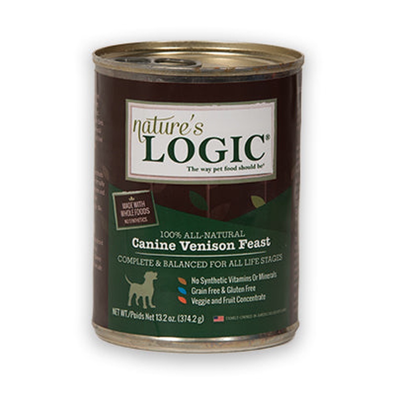 Nature's Logic Venison Dinner Canned Wet Dog Food 13oz
