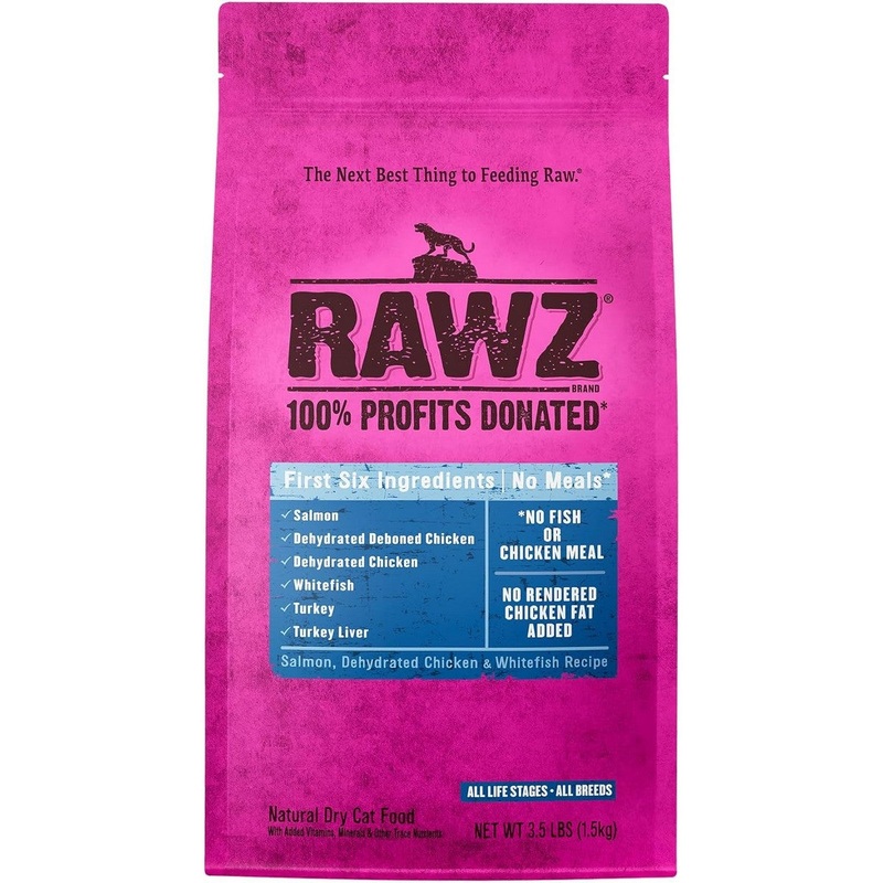 Rawz Salmon Chicken Whitefish Dry Cat Food 3.5lb