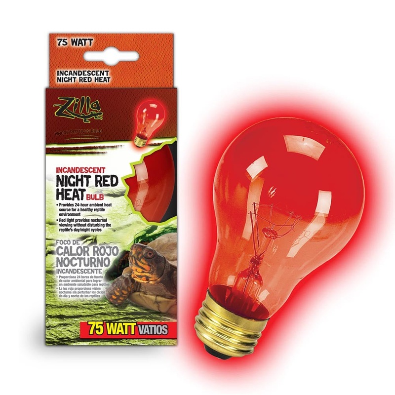 ZILLA Incandescent Night Red Heat Bulb 75W