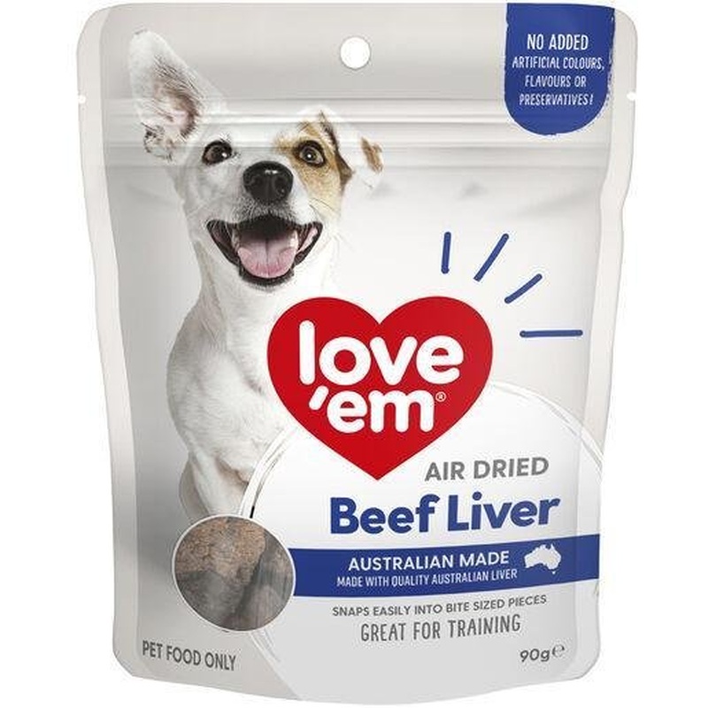 Love Em Air Dried Beef Liver Dog Treats