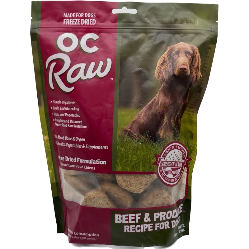 OC Raw Freeze Dried Dog Food - Beef Sliders - 14oz Bag