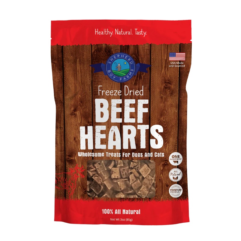 Shepherd Boy Farms Freeze Dried Raw Dog Treats - Beef Heart - 8oz