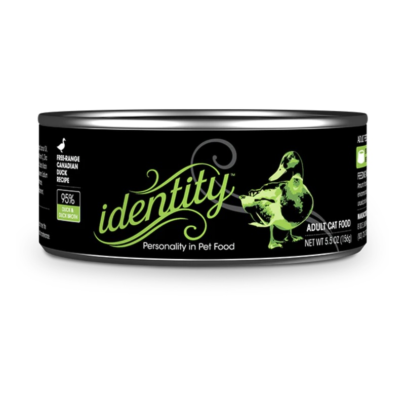 Identity 95% Free-Range Canadian Duck & Duck Broth Pate Wet Cat Food 5.5oz Can