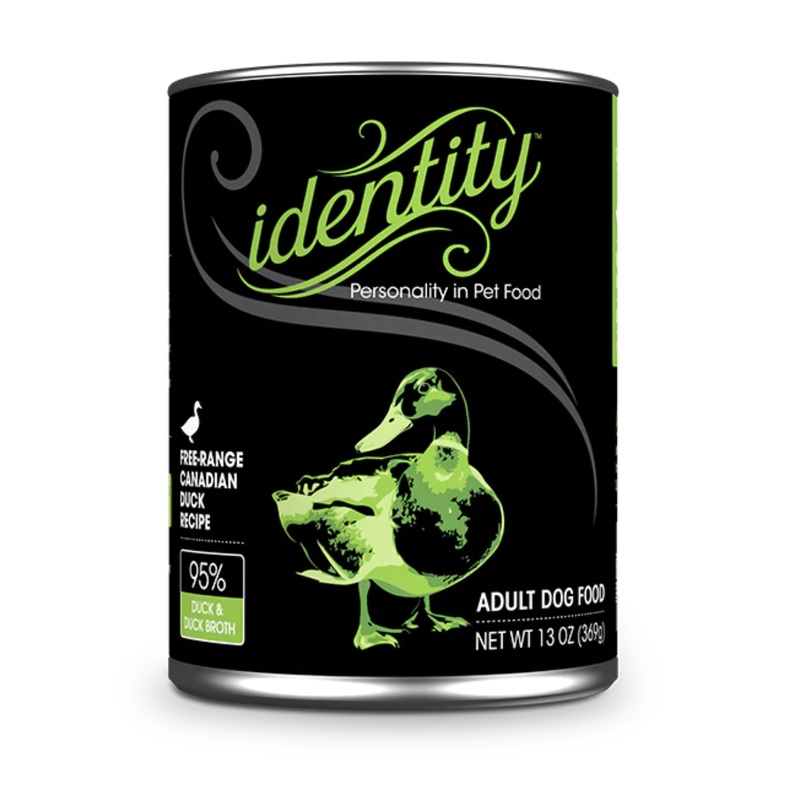 Identity 95% Free-Range Canadian Duck & Duck Broth Pate Wet Dog Food 13oz Can