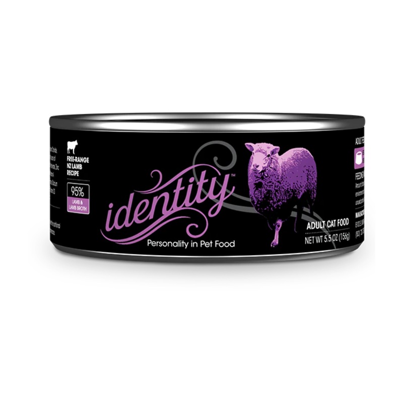 Identity 95% Free-Range NZ Lamb & Lamb Broth Pate Wet Cat Food 5.5oz Can