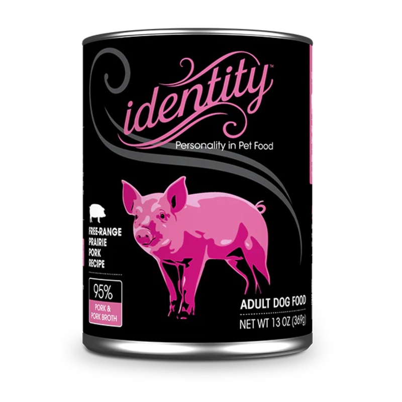 Identity 95% Free-Range Prairie Pork & Pork Broth Pate Wet Dog Food 13oz Can