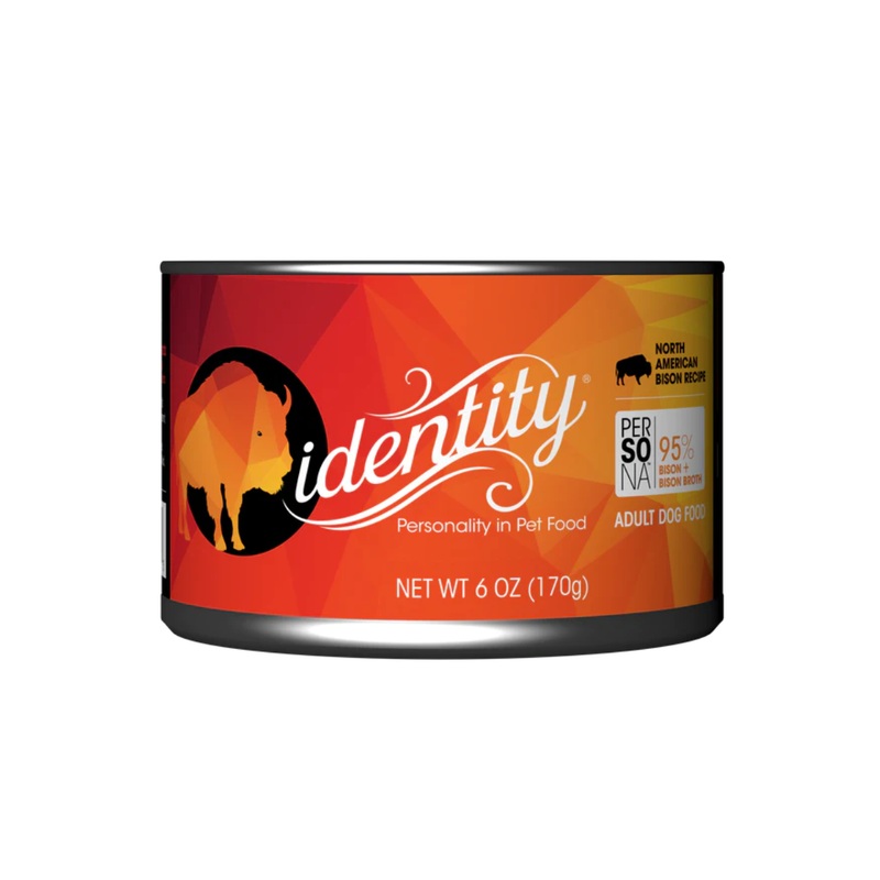 Identity Persona 95% North American Bison & Bison Broth Pate Wet Dog Food 6oz Can